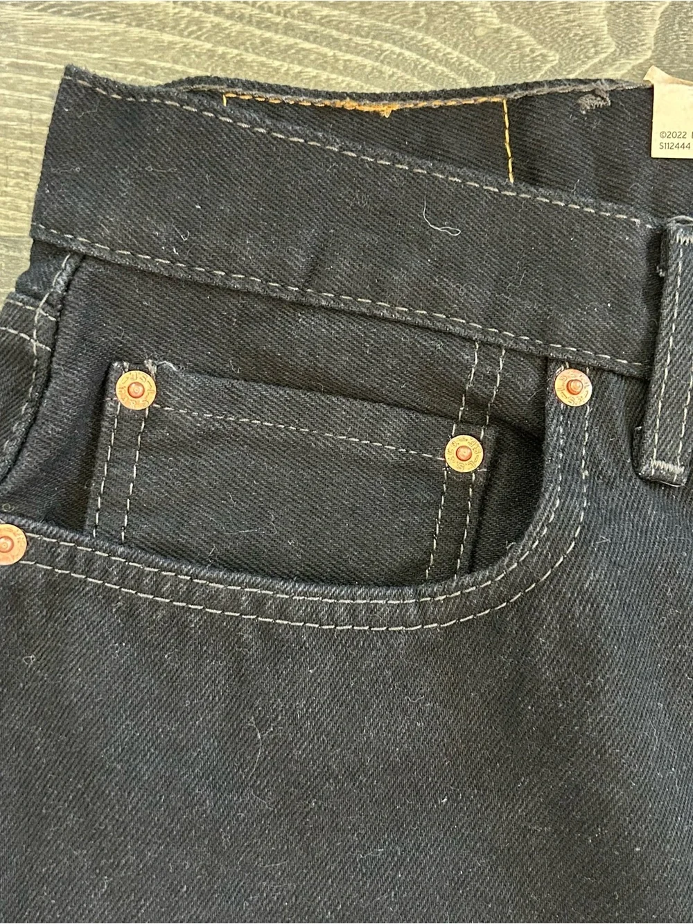 42x32 NWT Levi’s 550 Relaxed Jeans Mens Black Tapered Leg 100% Cotton 0055